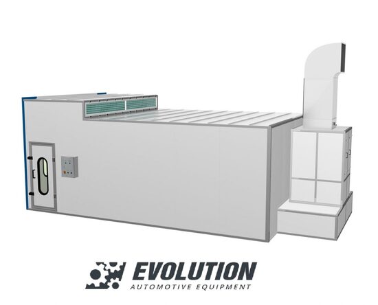 Krāsošanas kabīne vieglajām automašīnām ar dīzeļdegvielas degli EVOLUTION EVO-1000